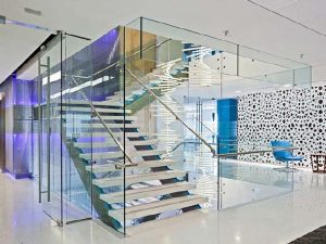 NEI glass staircase