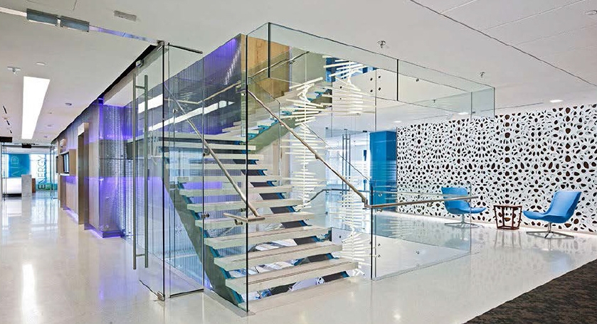 NEI glass staircase