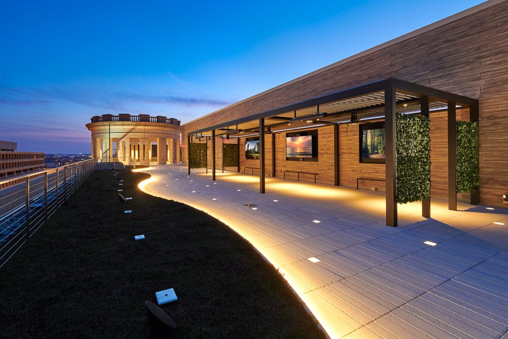 Rooftop Night Image with Lights