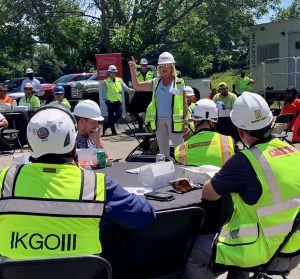 Emily Bittenbender speaking at safety day